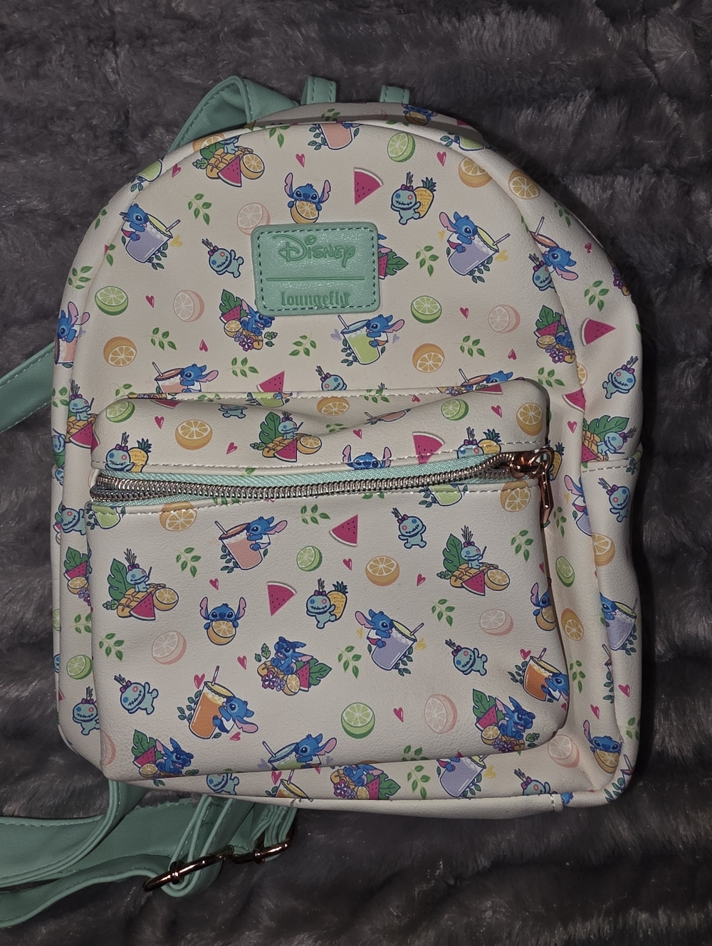Disney Loungefly Mini Backpack - Pastel Fruit  Lilo And Stitch Purse Bag!
